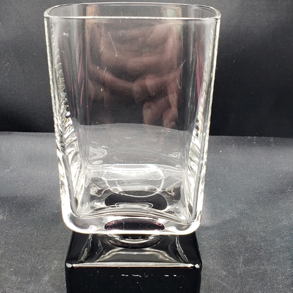 VTG DiSaronno black bottom square glass cordial set (2) barware - Picture 2 of 5